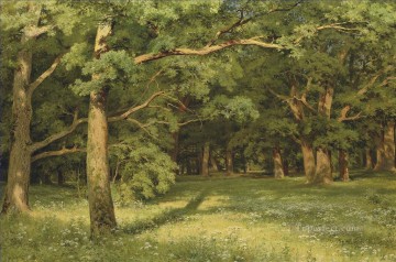 Woods Painting - The Forest Clearing classical landscape Ivan Ivanovich trees